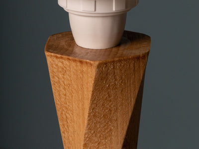 Handcrafted Wooden Table Lamp: Modern Bedside Desk Light