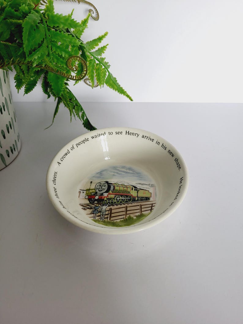 Vintage Wedgwood Ceramic Thomas the Tank Engine & Friends Bowl / Henry / Etruria and Barlaston - Diameter - 15 cm