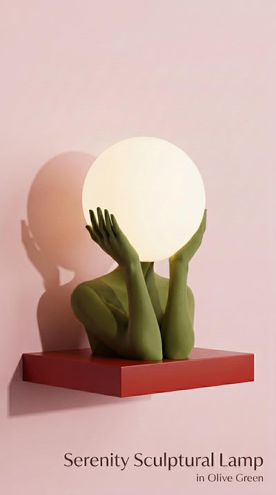 Sculptural Sphere Table Lamp, Modern Bedside Serenity, Artistic Ambient Light, Minimalist Home Decor