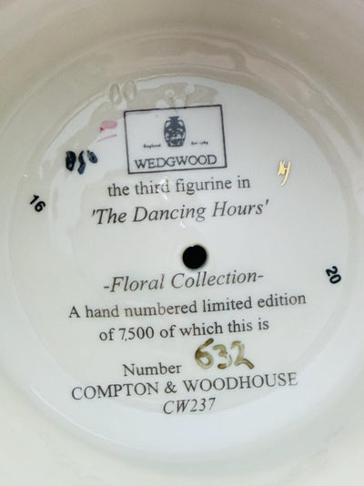 Wedgwood Dancing Hours Floral Bone China Figurine – Limited Edition Hand-Coloured Porcelain 632/7500