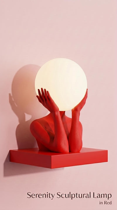 Sculptural Sphere Table Lamp, Modern Bedside Serenity, Artistic Ambient Light, Minimalist Home Decor