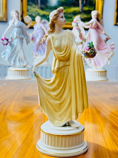 Wedgwood Dancing Hours Floral Bone China Figurine – Limited Edition Hand-Coloured Porcelain 632/7500