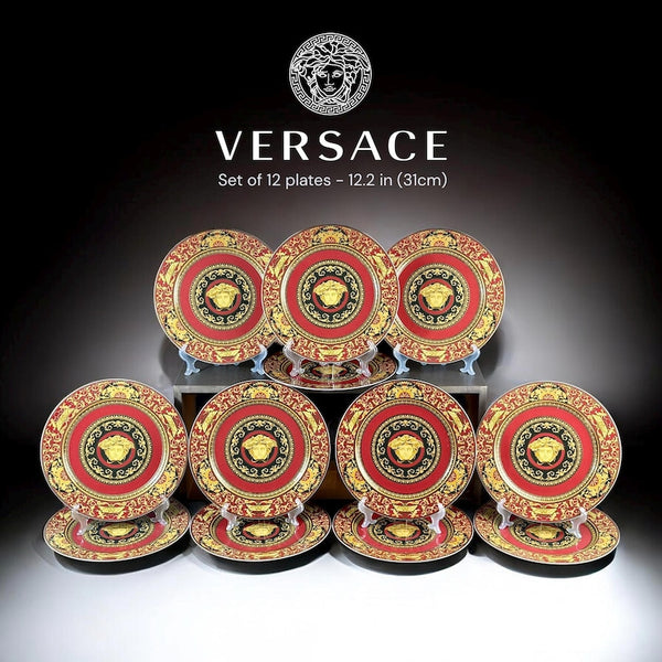 A highly impressive and decorative set, ideal for collectors of Versace homeware or statement interior displays.  Set of 12