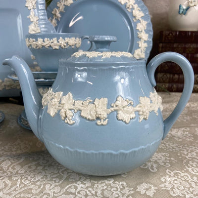 Vintage Wedgwood Embossed Queen's Ware dinner & tea set