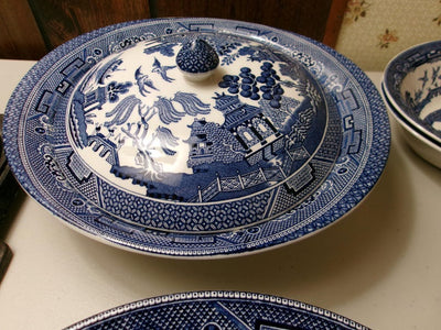 72 piece BLUE WILLOW Dinnerware Set by Johnson Bros.