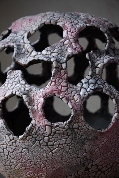 Sculptural Centerpiece, Wabi Sabi Abstract Vessel, Organic Textured Pottery, Statement Object for Modern Interior