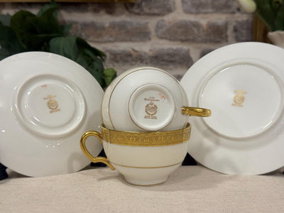 Minton Buckingham Dinner Service for 6, Vintage English Bone China, Gold Encrusted Dinner Set with Tureen, Gravy Boat, Cream and Gold