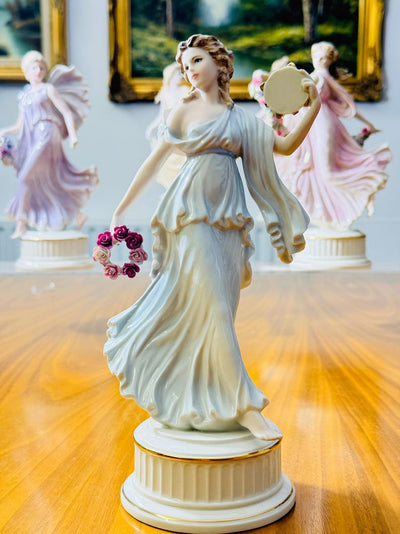 Wedgwood Dancing Hours Floral Bone China Figurine – Limited Edition Hand-Coloured Porcelain 632/7500