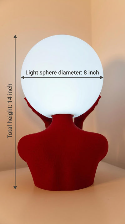 Sculptural Sphere Table Lamp, Modern Bedside Serenity, Artistic Ambient Light, Minimalist Home Decor