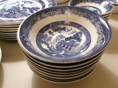 72 piece BLUE WILLOW Dinnerware Set by Johnson Bros.
