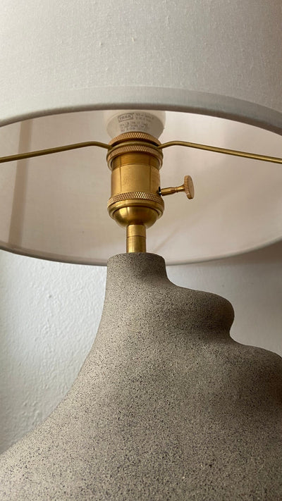 Sculptural Grey Ceramic Table Lighting, Muf Lamp