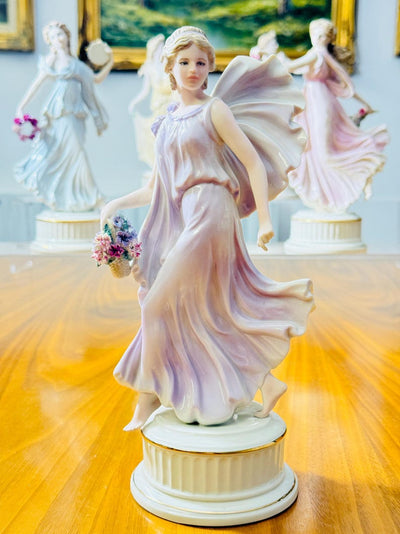 Wedgwood Dancing Hours Floral Bone China Figurine – Limited Edition Hand-Coloured Porcelain 632/7500