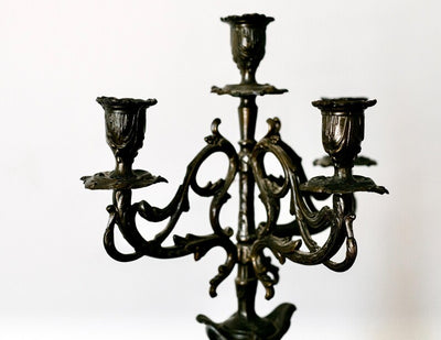 Antique 3-Piece French Clock Garniture Set | 19th Century Marly Horse Sculpture