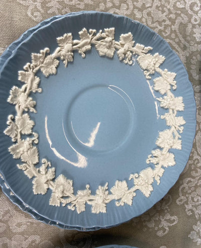 Vintage Wedgwood Embossed Queen's Ware dinner & tea set