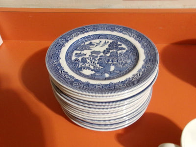 72 piece BLUE WILLOW Dinnerware Set by Johnson Bros.