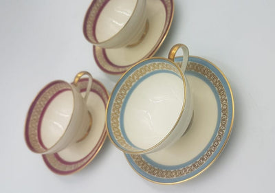 Rosenthal Porcelain Demitasse Tea / Coffee Cups and Saucers (Set of Three)