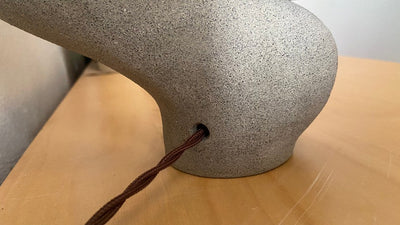Sculptural Grey Ceramic Table Lighting, Muf Lamp