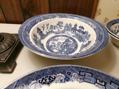 72 piece BLUE WILLOW Dinnerware Set by Johnson Bros.
