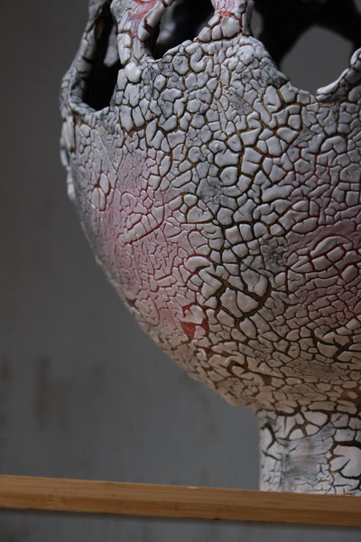 Sculptural Centerpiece, Wabi Sabi Abstract Vessel, Organic Textured Pottery, Statement Object for Modern Interior