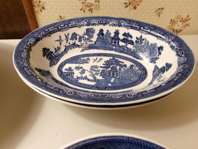 72 piece BLUE WILLOW Dinnerware Set by Johnson Bros.