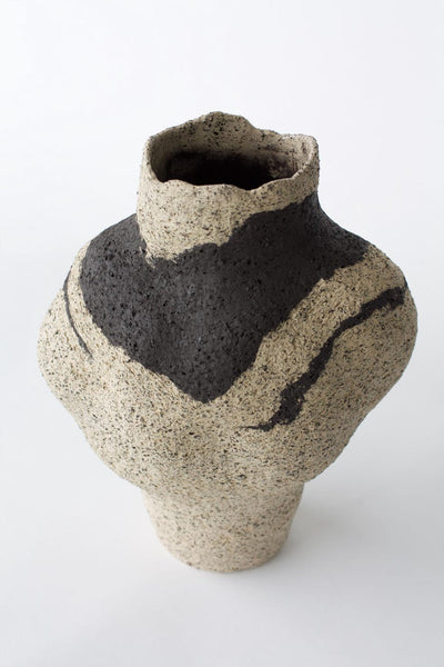 Beige Ceramic Vase, Sculptural Textured Vase, Minimalist Art Piece, Unique Design, Home Decor Vessel, Wabi Sabi,