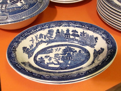 72 piece BLUE WILLOW Dinnerware Set by Johnson Bros.